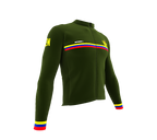 ScudoPro Pro Thermal Long Sleeve Cycling Jersey Country CODE Venezuela Green | Men and Women