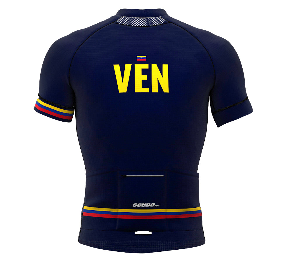Venezuela Blue CODE Short Sleeve Cycling PRO Jersey for Men and Women