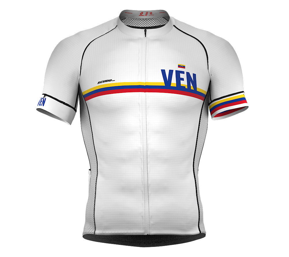 Venezuela White CODE Short Sleeve Cycling PRO Jersey for Men and