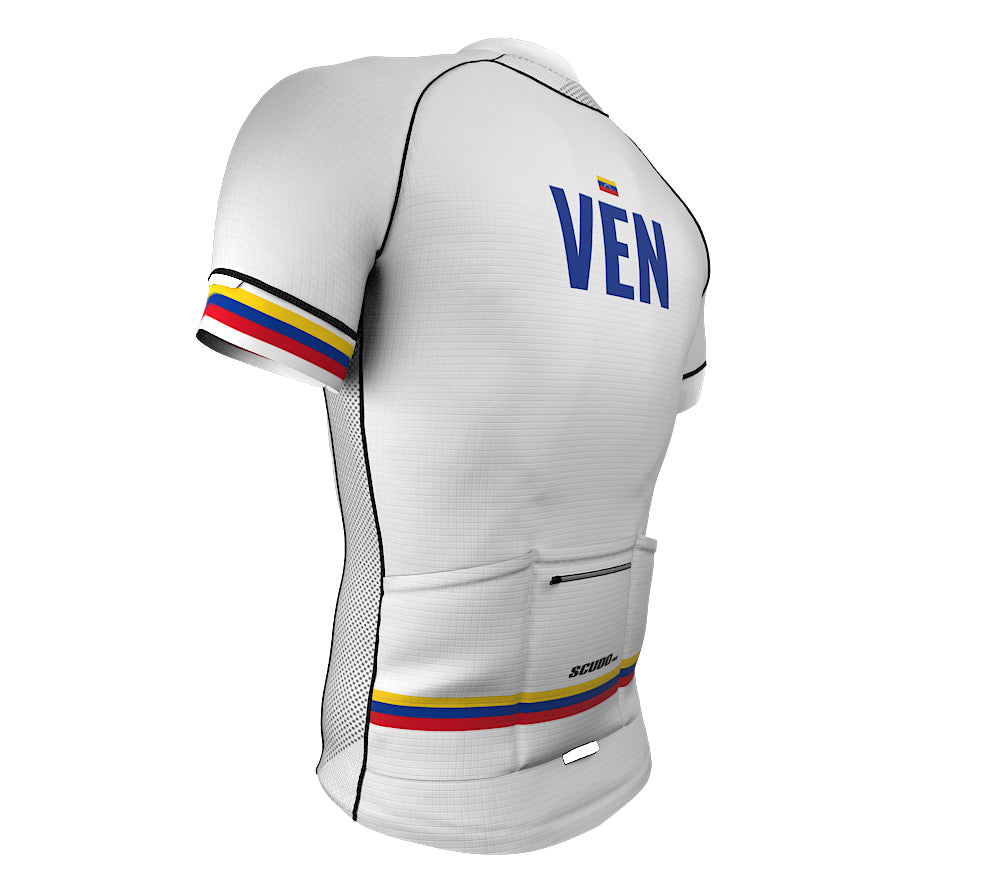 Venezuela White CODE Short Sleeve Cycling PRO Jersey for Men and Women