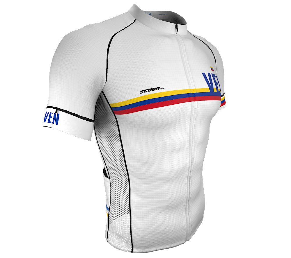 Venezuela White CODE Short Sleeve Cycling PRO Jersey for Men and Women