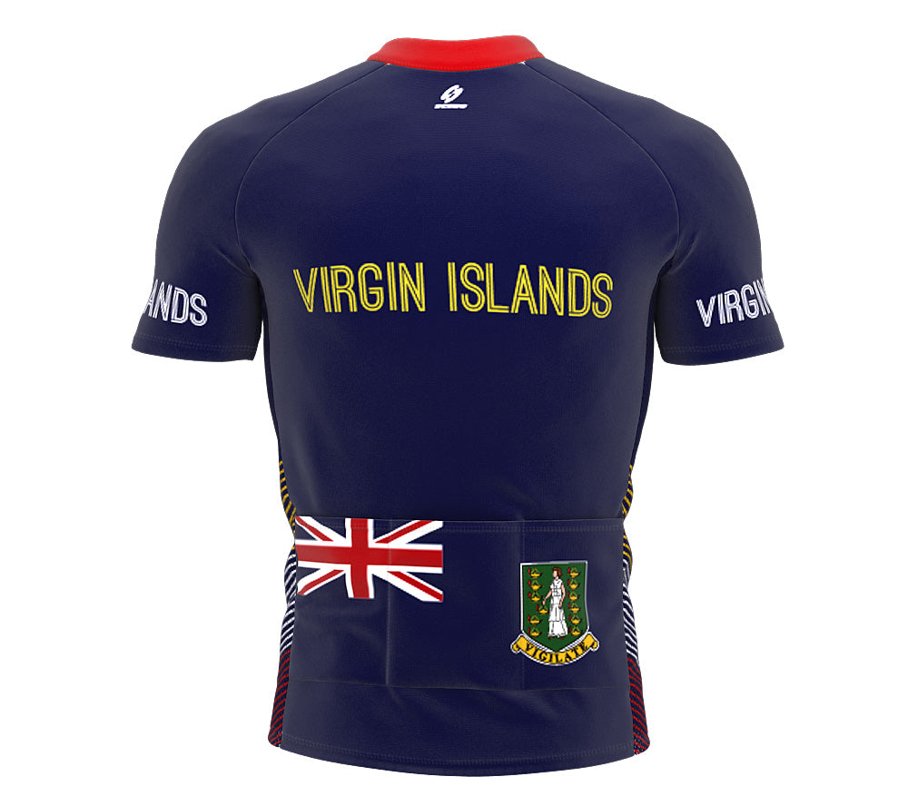 Virgin Islands - UK  Full Zipper Bike Short Sleeve Cycling Jersey
