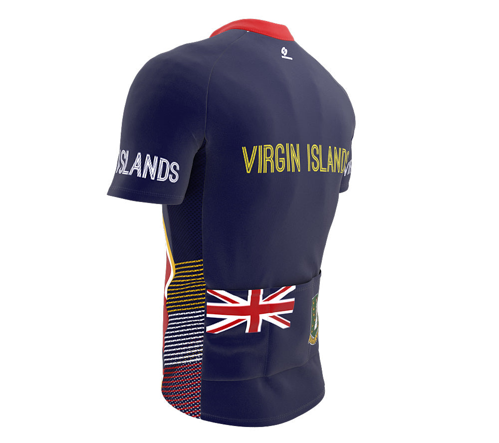 Virgin Islands - UK  Full Zipper Bike Short Sleeve Cycling Jersey