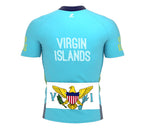 Virgin Islands - US  Full Zipper Bike Short Sleeve Cycling Jersey