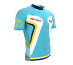 Virgin Islands - US  Full Zipper Bike Short Sleeve Cycling Jersey