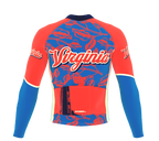 ScudoPro Pro Thermal Long Sleeve Cycling Jersey Virginia USA state Icon landmark identity  | Men and Women