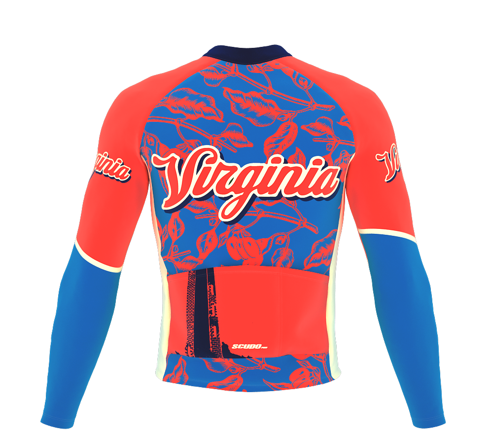 ScudoPro Pro Thermal Long Sleeve Cycling Jersey Virginia USA state Icon landmark identity  | Men and Women