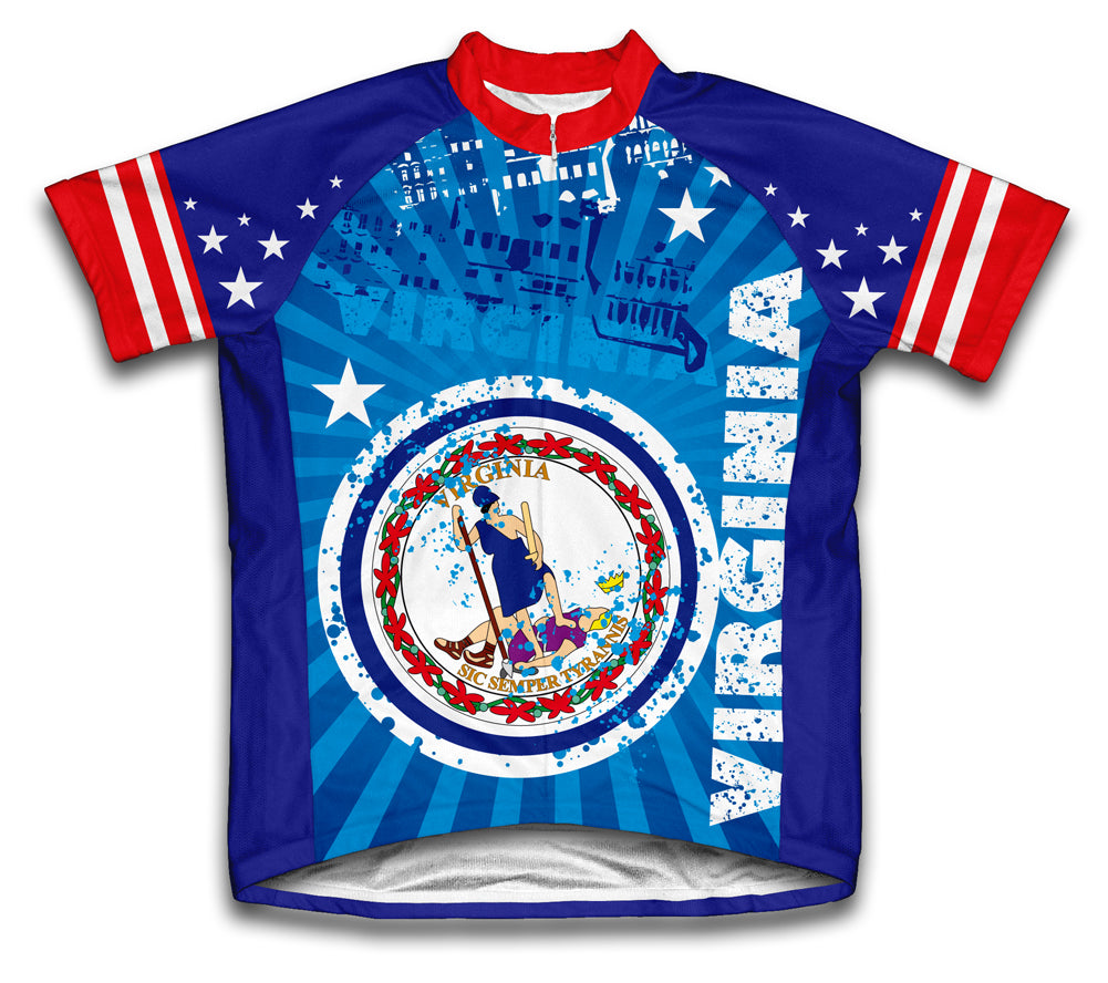 Virginia Short Sleeve Cycling Jersey for Men and Women