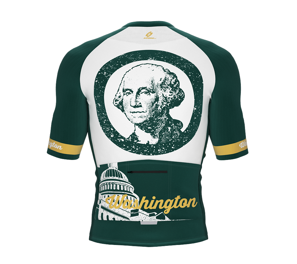 ScudoPro Pro-Elite Short Sleeve Cycling Jersey Washington USA State Icon landmark symbol identity  | Men and Women