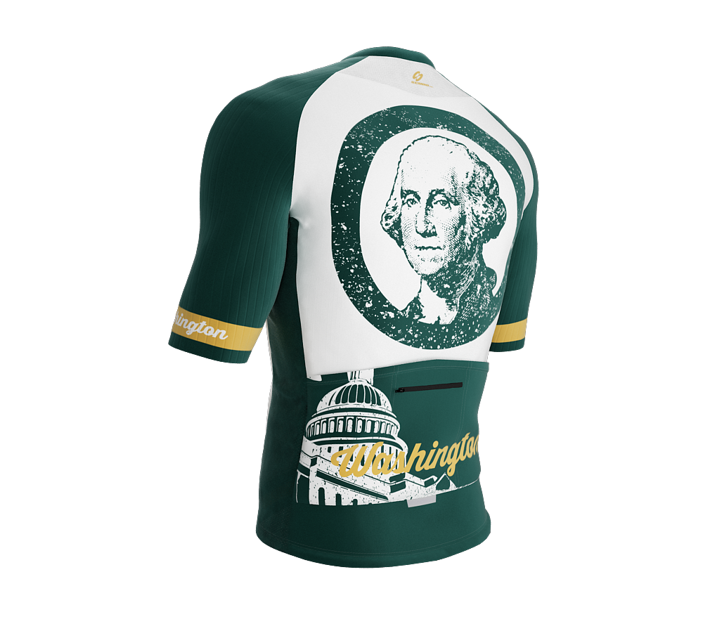 ScudoPro Pro-Elite Short Sleeve Cycling Jersey Washington USA State Icon landmark symbol identity  | Men and Women