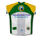 Washington Flag Short Sleeve Cycling Jersey for Men and Women