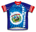 West Virginia Short Sleeve Cycling Jersey for Men and Women