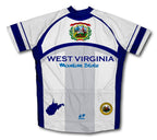 West Virginia Flag Short Sleeve Cycling Jersey for Men and Women