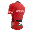 Western Sahara  Full Zipper Bike Short Sleeve Cycling Jersey