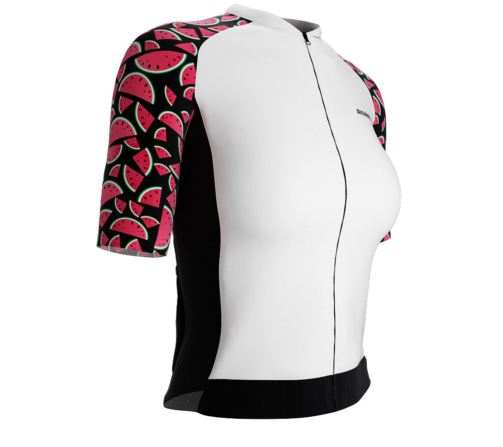 Scudopro Pro-Elite Short Sleeve Cycling Pro Fit Jersey Watermelon for Women