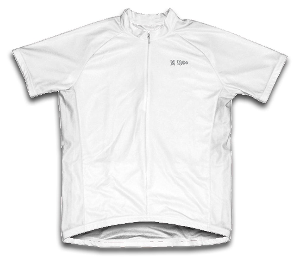 White Short Sleeve Cycling Jersey for Men and Women