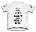 Keep Calm and Ride a Bike White Cycling Jersey