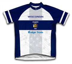 Adrenaline Wisconsin Flag Bike Jersey (Blue)