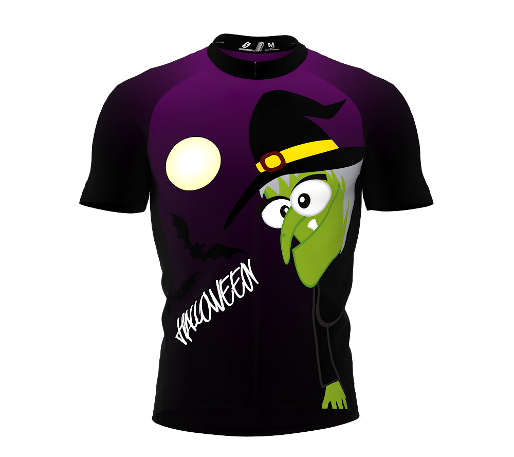 Witch Hallowen Cycling Jersey Short Sleeve for Men and Women