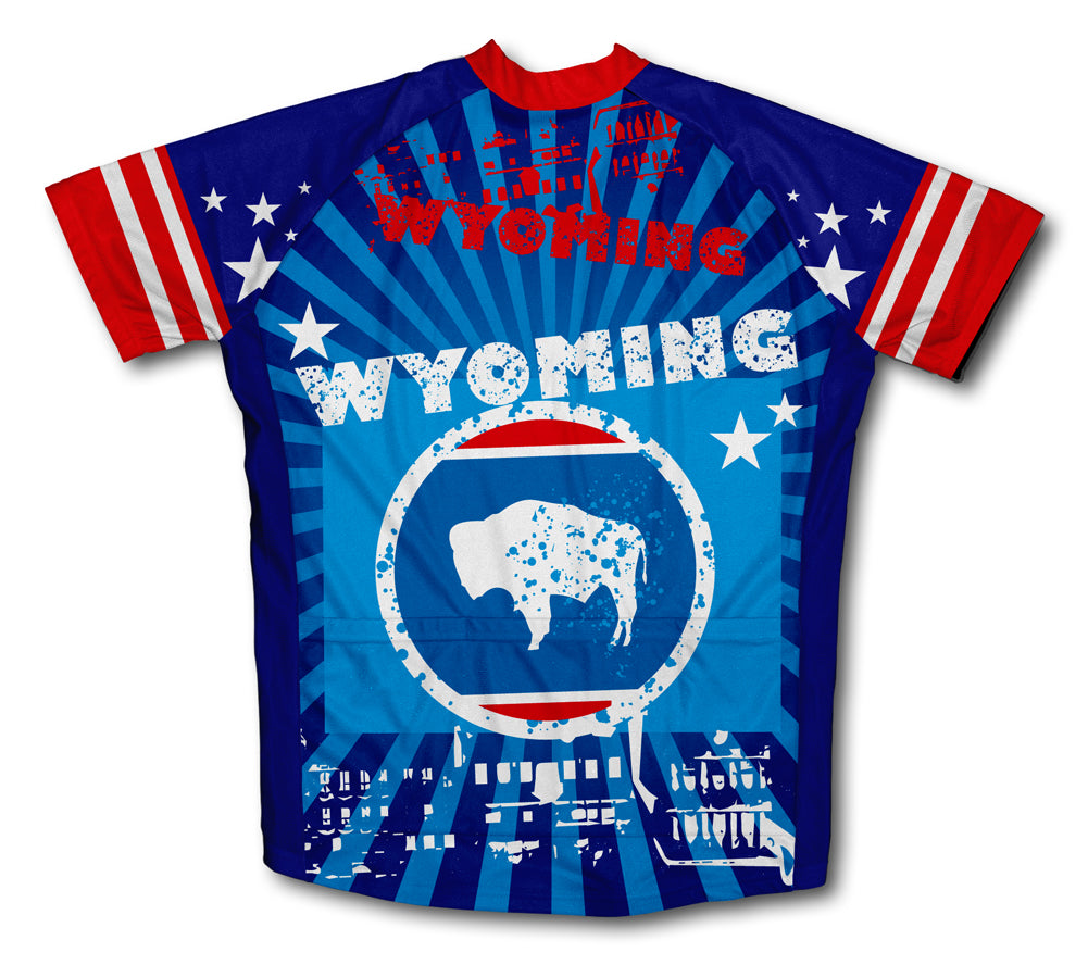 Wyoming Short Sleeve Cycling Jersey for Men and Women