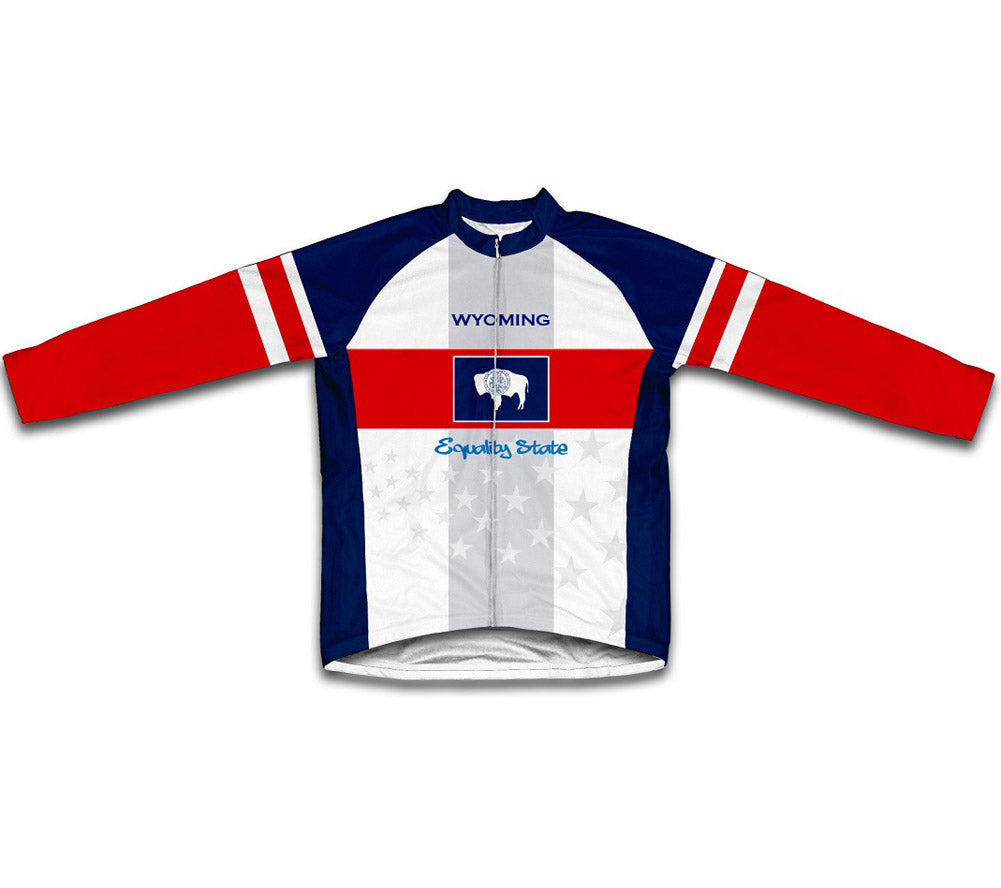 Wyoming Flag Winter Thermal Cycling Jersey