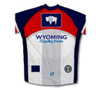 Wyoming Flag Short Sleeve Cycling Jersey for Men and Women