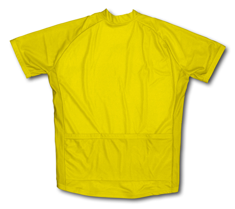 Yellow Short Sleeve Cycling Jersey for Men and Women