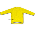 Keep Calm and Pedal On Yellow Winter Thermal Cycling Jersey