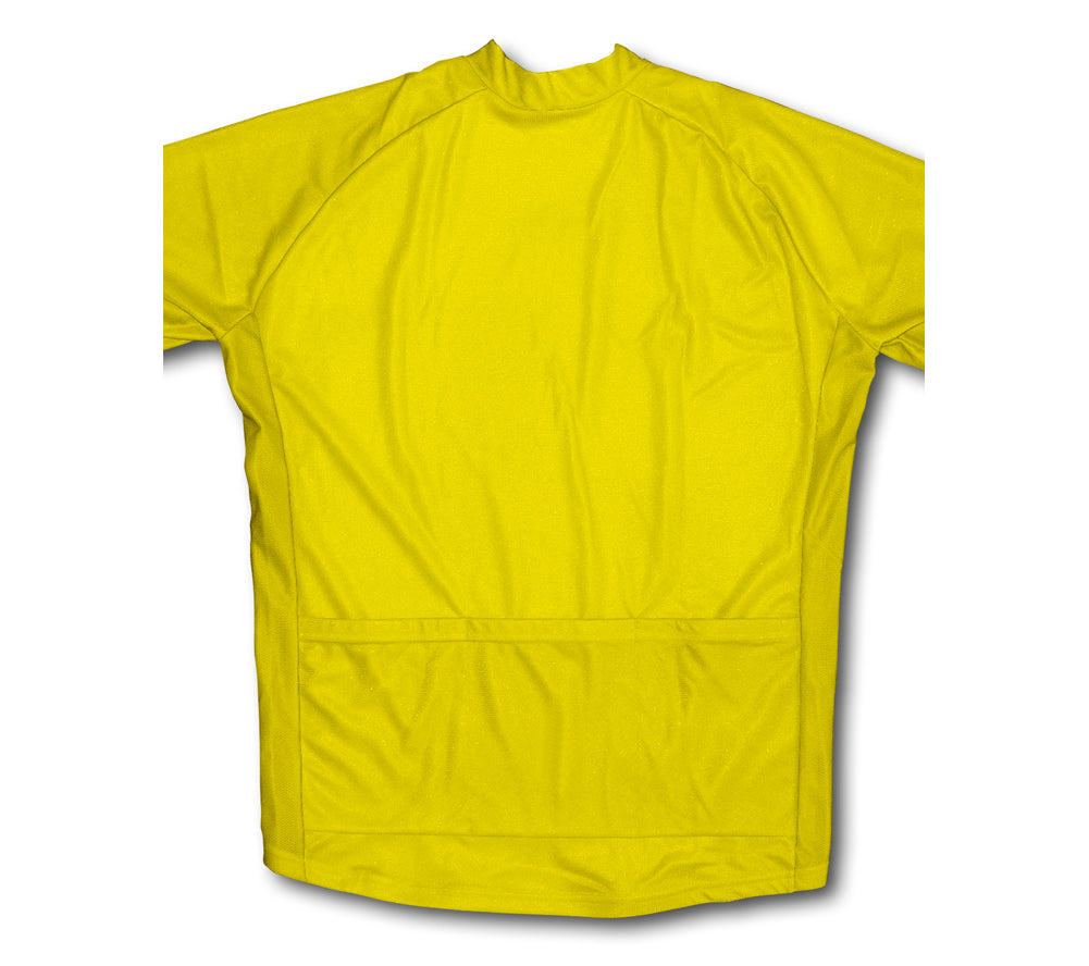Yellow Short Sleeve Cycling Jersey for Men and Women