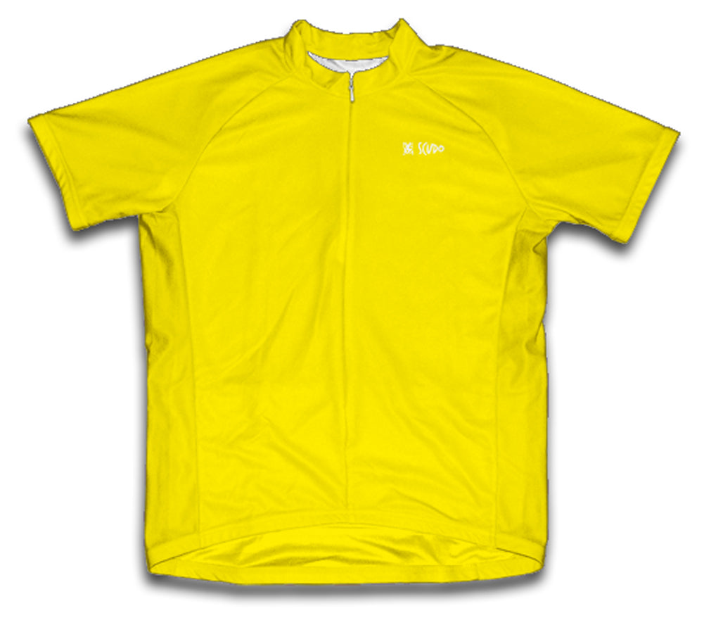 Yellow Short Sleeve Cycling Jersey for Men and Women