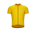 Chroma Contrast |  Short Sleeve Cycling Jersey Yellow - Black zip - Blue seam | Men and Women