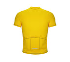 Chroma Contrast |  Short Sleeve Cycling Jersey Yellow - Black zip - Blue seam | Men and Women
