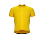 Chroma Contrast |  Short Sleeve Cycling Jersey Yellow - Black zip - Gray seam | Men and Women