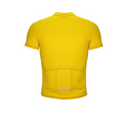 Chroma Contrast |  Short Sleeve Cycling Jersey Yellow - Black zip - Gray seam | Men and Women