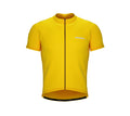 Chroma Contrast |  Short Sleeve Cycling Jersey Yellow - Black zip - Orange seam | Men and Women