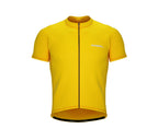 Chroma Contrast |  Short Sleeve Cycling Jersey Yellow - Black zip - Orange seam | Men and Women