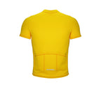 Chroma Contrast |  Short Sleeve Cycling Jersey Yellow - Black zip - Orange seam | Men and Women