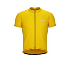 Chroma Contrast |  Short Sleeve Cycling Jersey Yellow - Black zip - Red seam | Men and Women