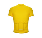Chroma Contrast |  Short Sleeve Cycling Jersey Yellow - Black zip - Red seam | Men and Women
