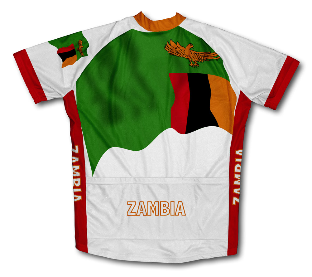 Zambia Flag Cycling Jersey for Men and Women