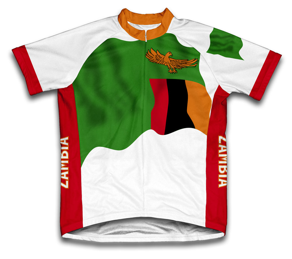 Zambia Flag Cycling Jersey for Men and Women
