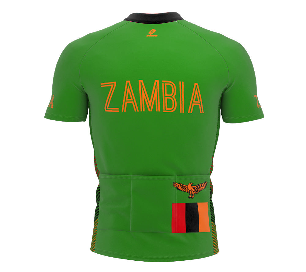 Zambia  Full Zipper Bike Short Sleeve Cycling Jersey