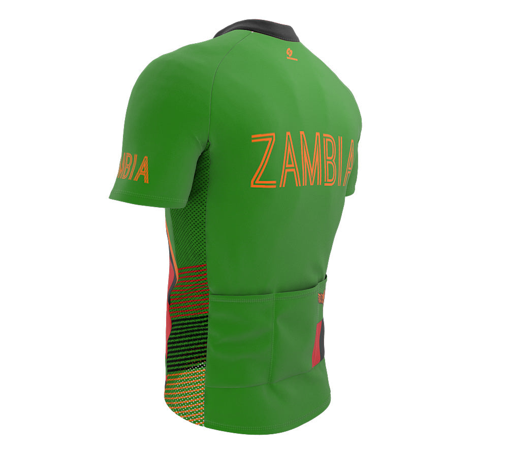 Zambia  Full Zipper Bike Short Sleeve Cycling Jersey