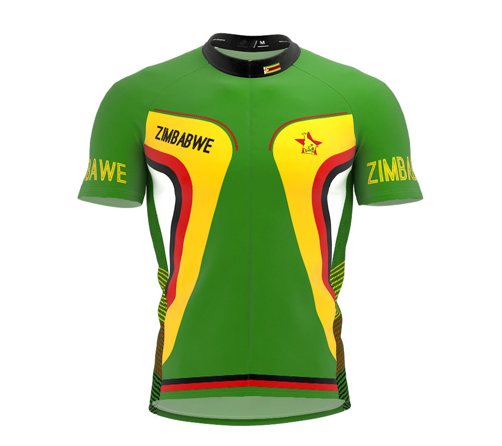 Zimbabwe  Full Zipper Bike Short Sleeve Cycling Jersey